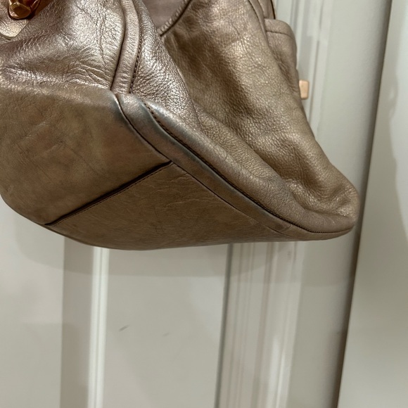 Rose Gold Metallic Coach Shoulder Bag - Picture 5 of 8